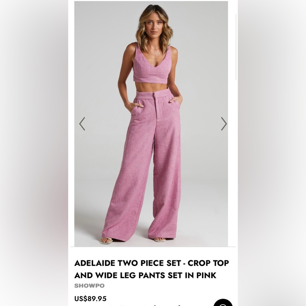Showpo Pink Two-Piece Set